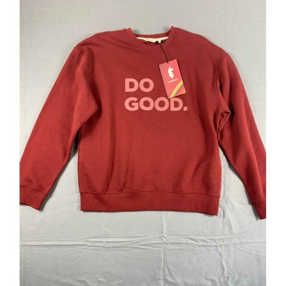 NWT Cotopaxi Do Good Organic Cotton Crew Sweatshirt Sz XL Burgundy Active